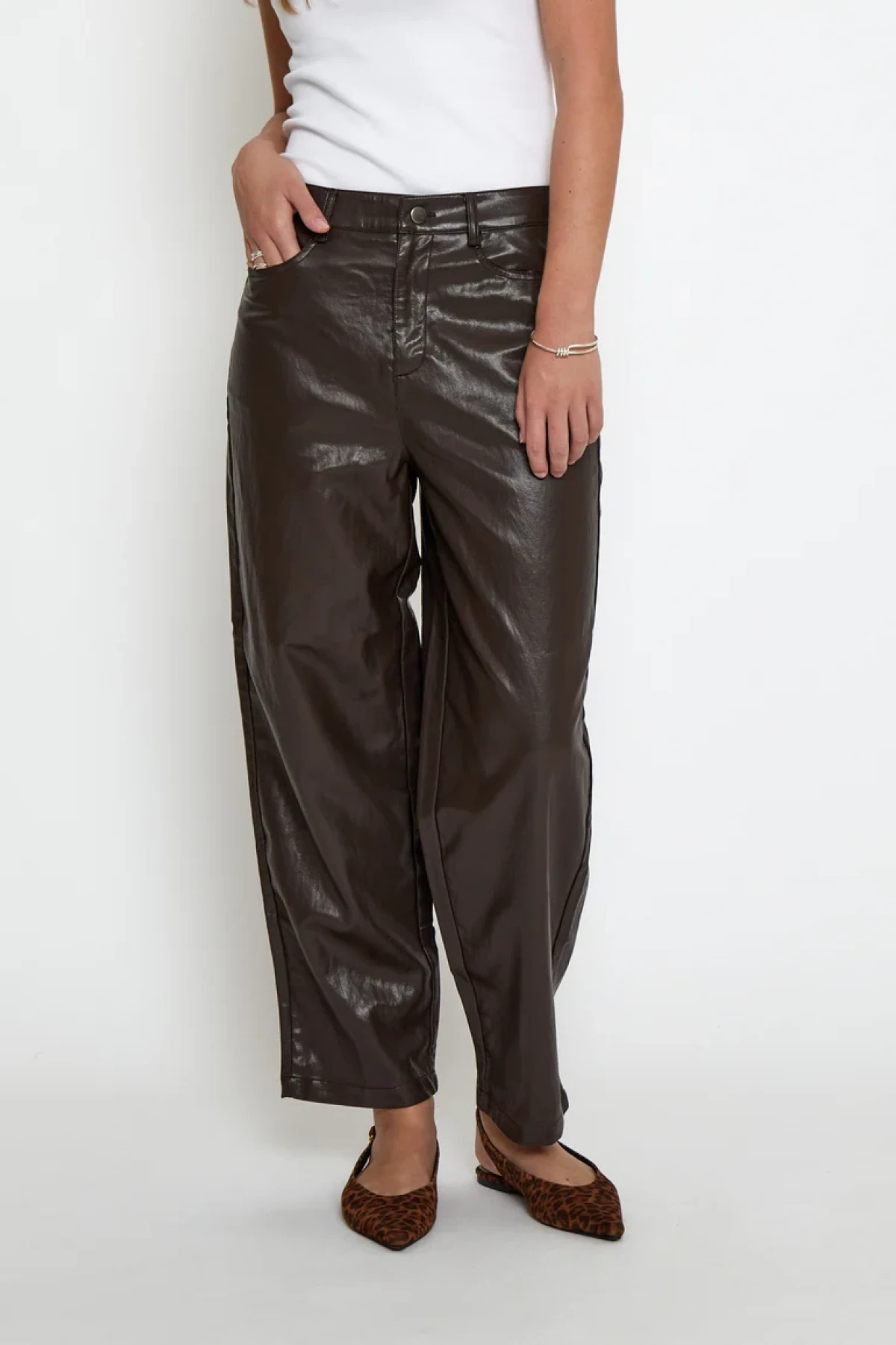 Eco-leather pants