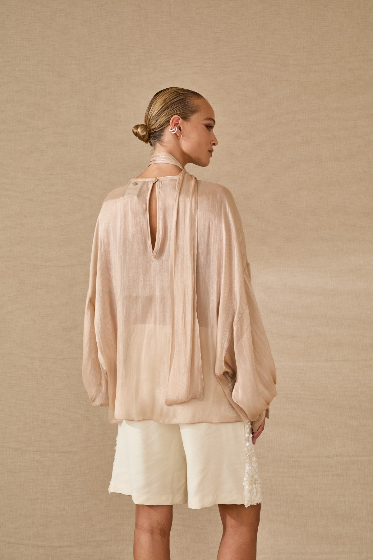 Striking, airy silk blouse