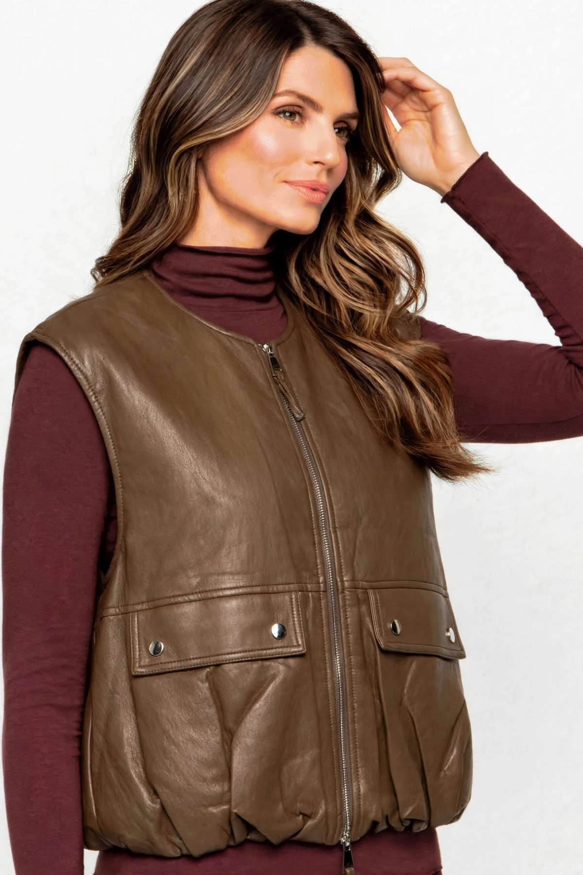Γιλέκο από υψηλής ποιότητας eco leather