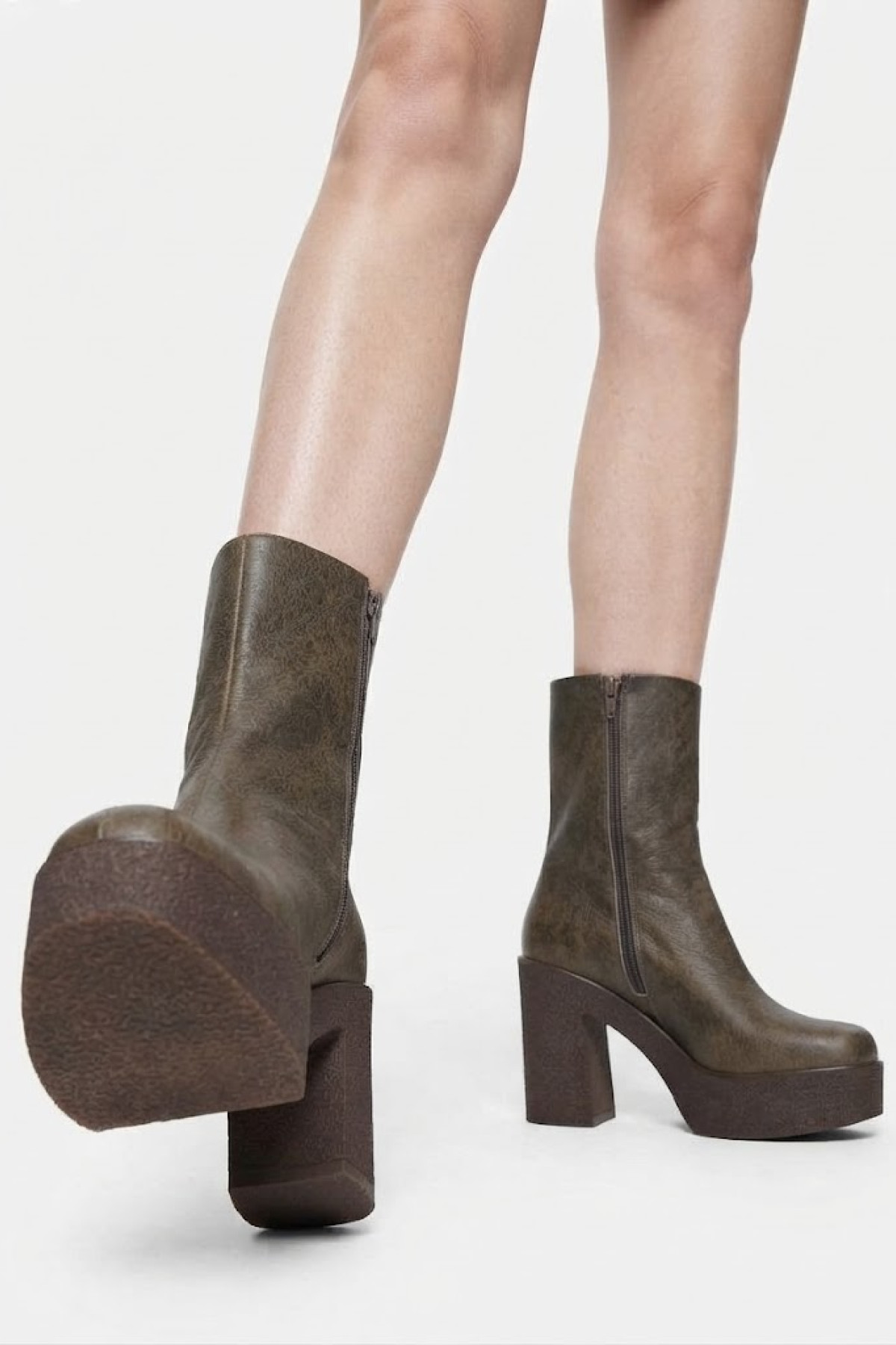Anatomic leather ankle boots - Brown