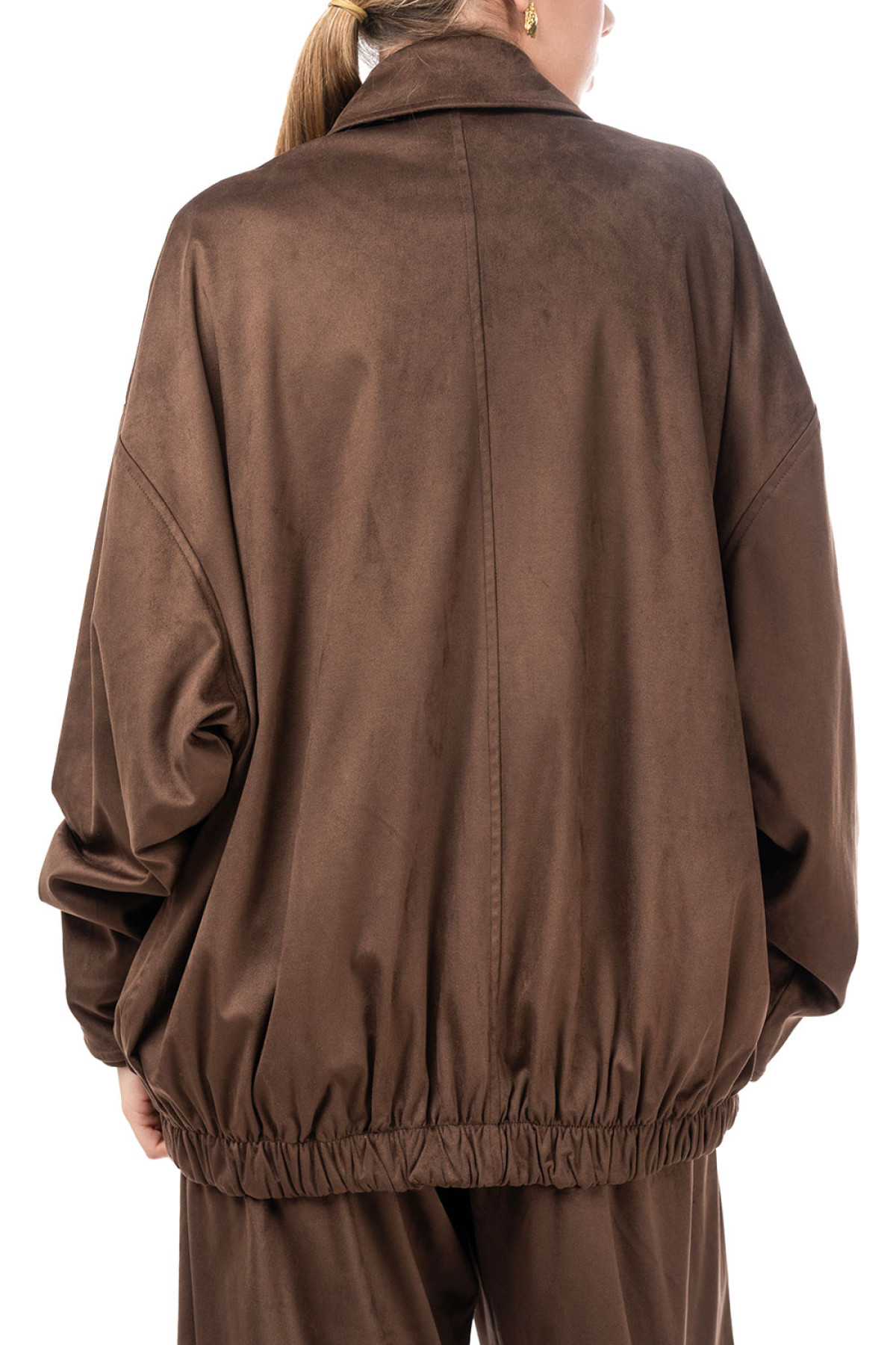 Oversized bomber / jacket  από απαλό suede