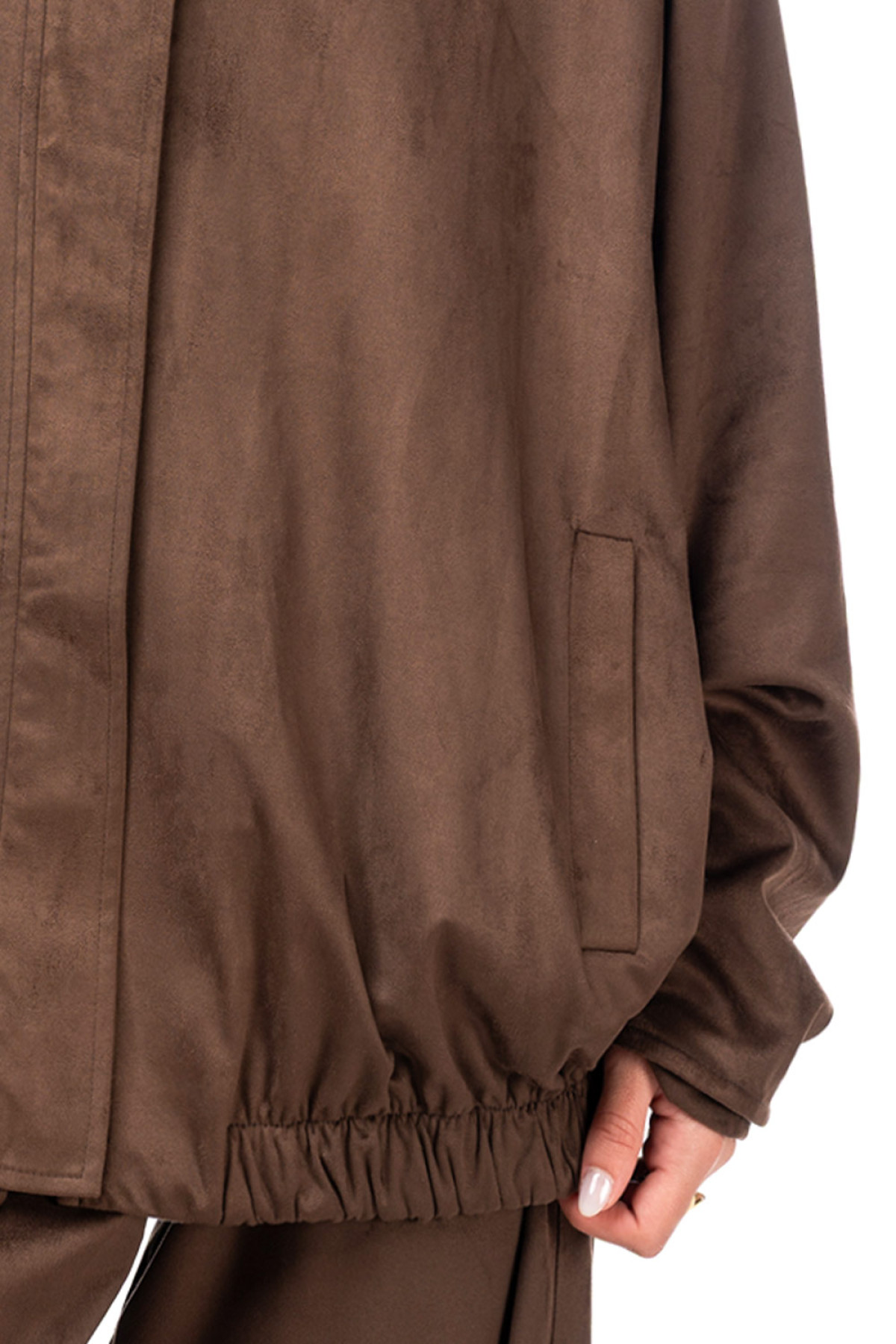 Oversized bomber / jacket  από απαλό suede