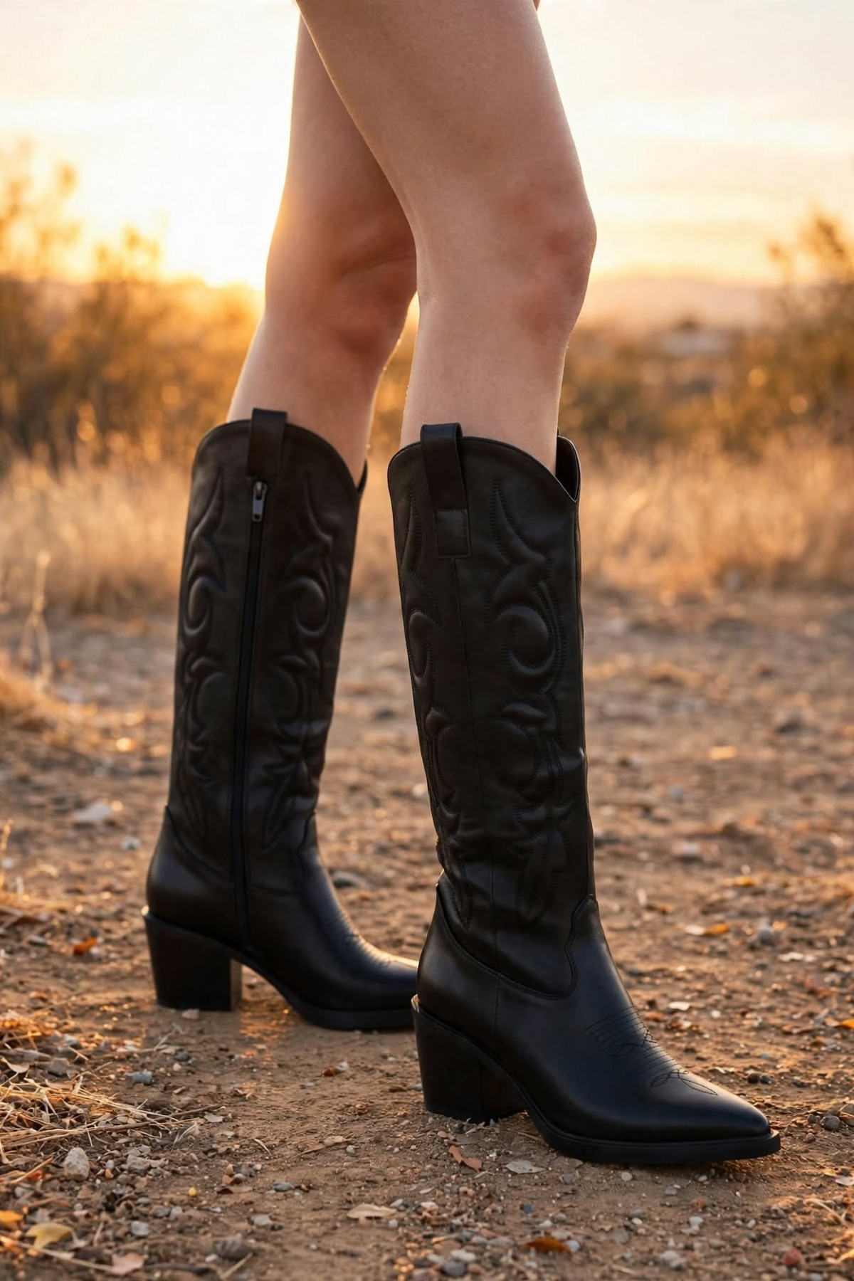 Western Cowboy Βoots - Black
