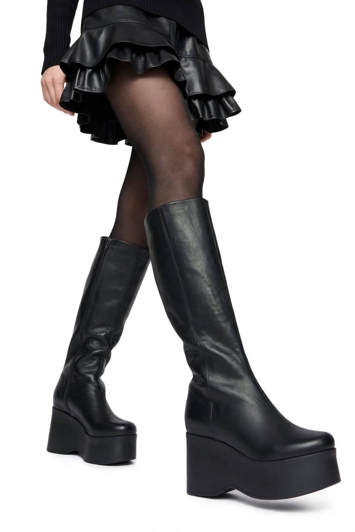 Platform Leather Boots