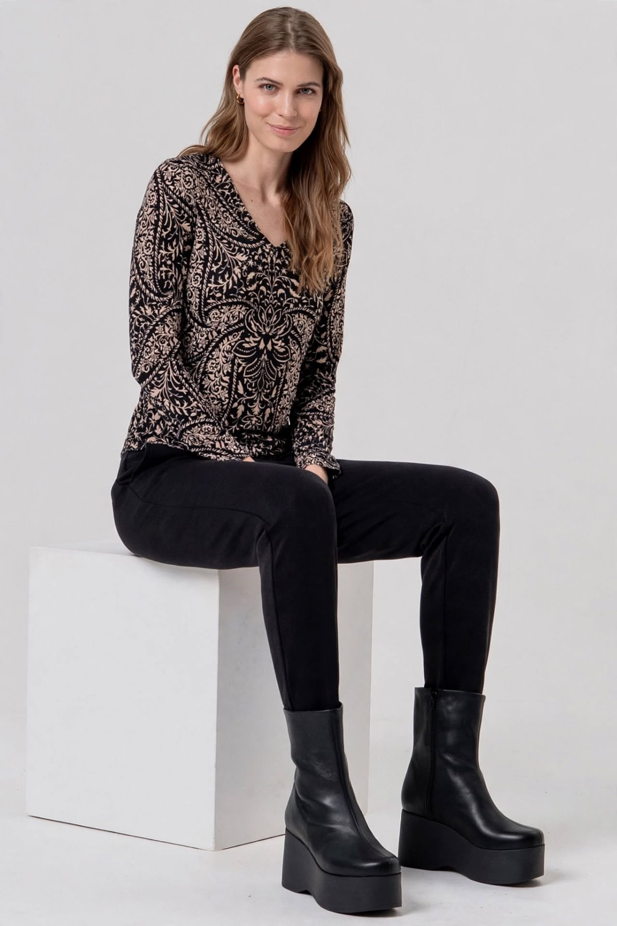 Platform Leather Ankle Boots
