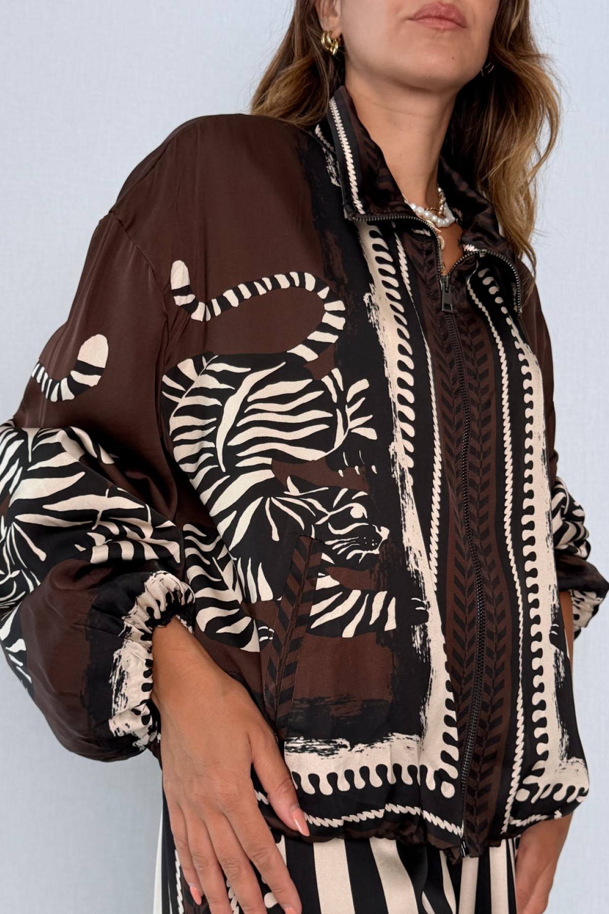Bomber Jacket Σατέν Oversized