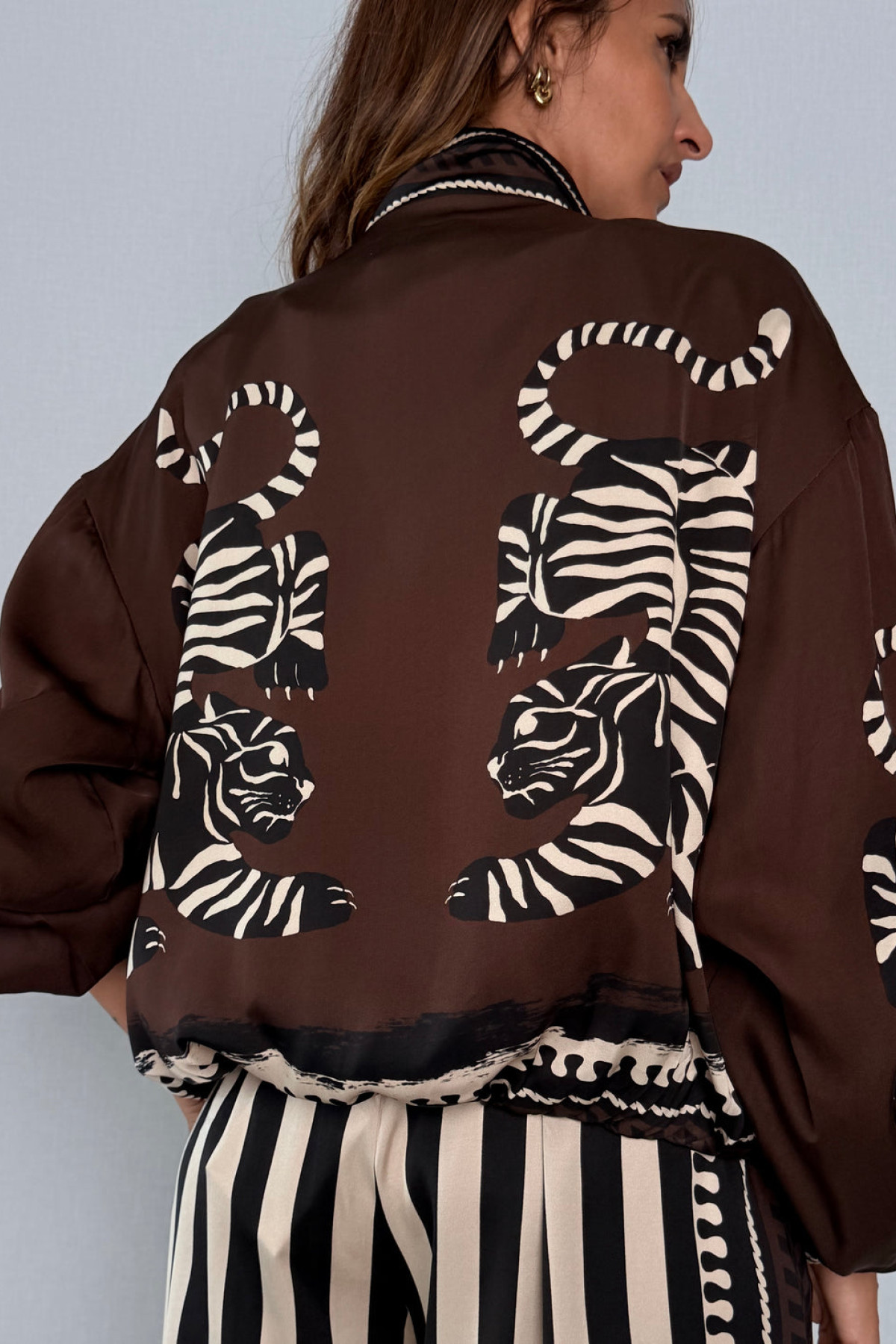 Bomber Jacket Σατέν Oversized