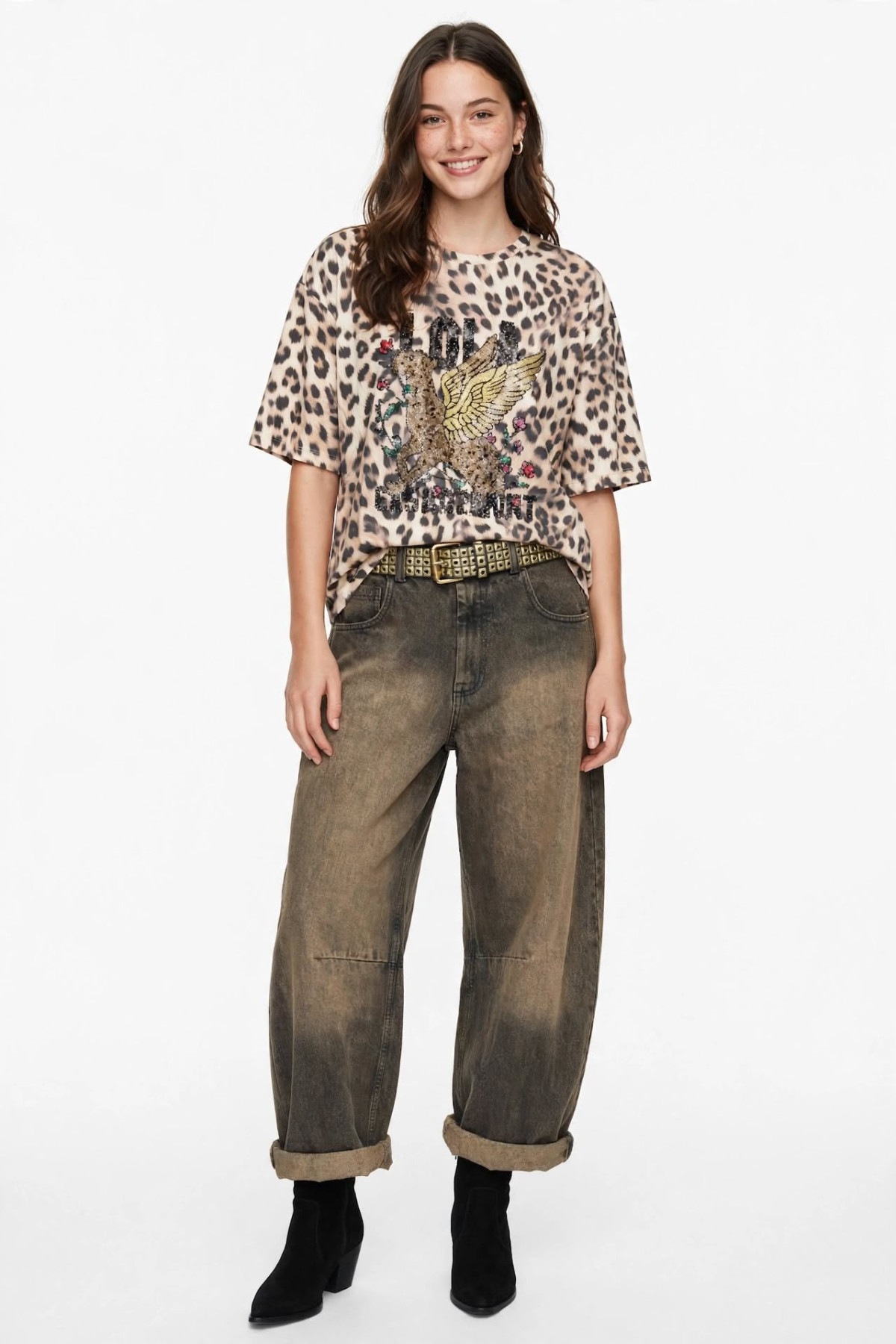 Βαμβακερό  t-shirt animal print