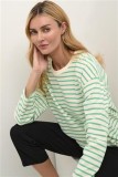 STRIPED BLOUSE - TWO COLORS - GREEN & RED