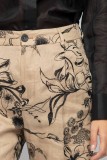 EMBROIDERED TROUSERS WITH AN ELASTICATED WAISTBAND
