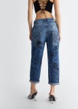 JEANS PANTS WITH EMBROIDERY