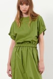 TOP - TWO COLORS, GREEN & BEIGE
