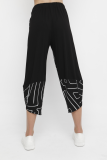 CROPPED  PANTS WITH ELASTIC WAIST BAND