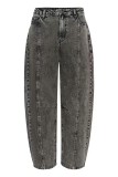 Γκρι barrel jeans