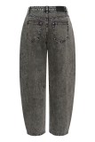 Γκρι barrel jeans