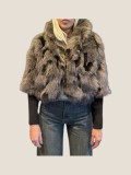 STYLISH  JACKET WITH KNITTED SLEEVES