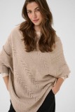 KNIT PONCHO SWEATER ,V-NECKLINE