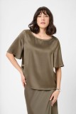 SATIN SHORT SLEEVES BLOUSE