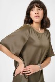 SATIN SHORT SLEEVES BLOUSE