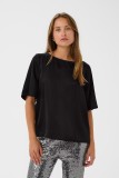 SATIN SHORT SLEEVES BLOUSE