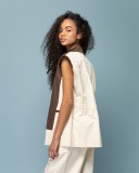 Oversized δίχρωμο γιλέκο