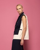 Oversized δίχρωμο γιλέκο