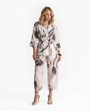 Ασπρόμαυρο κιμονό   botanical print