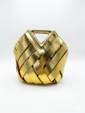 Metallic gold handbag