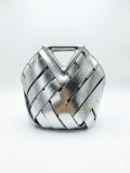 Metallic silver  handbag