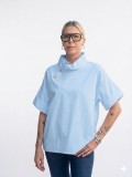 Κοντομάνικη  stylish μπλούζα με πλαϊνά κουμπιά, 100% cotton.