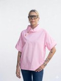 Κοντομάνικη  stylish μπλούζα με πλαϊνά κουμπιά, 100% cotton.