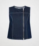 Denim sleeveless top