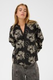 Long sleeves blouse with a V-neckline