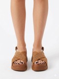 Flatform sandals from  premium suede leather