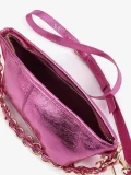 Μetallic Shoulder Bag in Fuchsia.