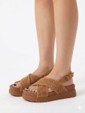Flatform sandals from  premium suede leather