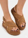 Flatform sandals from  premium suede leather