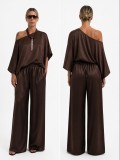 Loose fit pants with elastic waist band.  Wear it with the matching top
