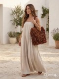 Fringed Raffia Tote Bag – Boho Summer Handbag