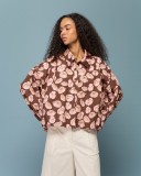 Floral oversized balloon Bomber/Shirt