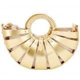 Metallic gold crossbody handbag