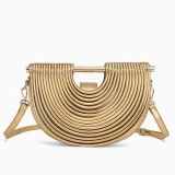 Metallic gold handbag