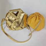 Metallic gold handbag