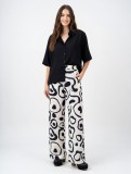 Black and white pants.  Wear it with the matching  shirt.