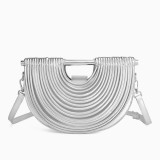 Metallic silver  handbag