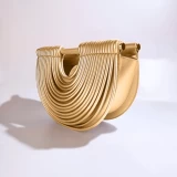 Metallic gold handbag