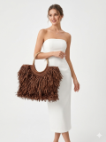 Fringed Raffia Tote Bag – Boho Summer Handbag
