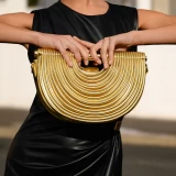 Metallic gold handbag