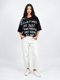 Μαύρο T-shirt με Graffiti Slogan by SOMMA DESIGN