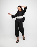 Στυλάτο μαύρο loose-fit παντελόνι